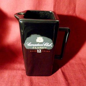 Canadian Club Ceramic Bar water Pitcher 5.5" Tall